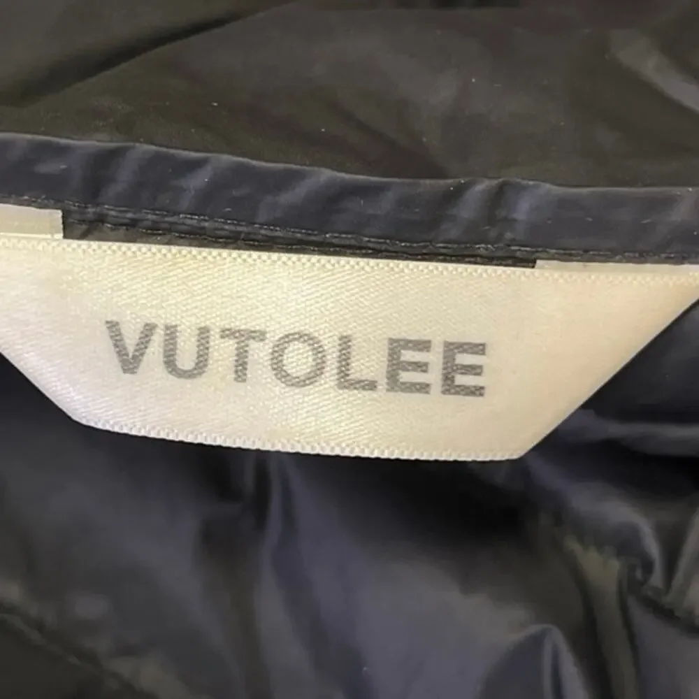 Vutolee Women's Black Zip Up Hoodie Hooded Duck Down Puffer Coat Jacket Size S